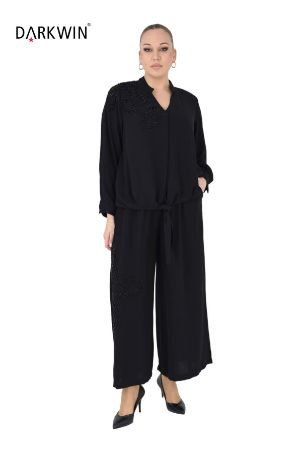 P9233 DARKWIN BLUZ-PANTOLON SIYAH - 5