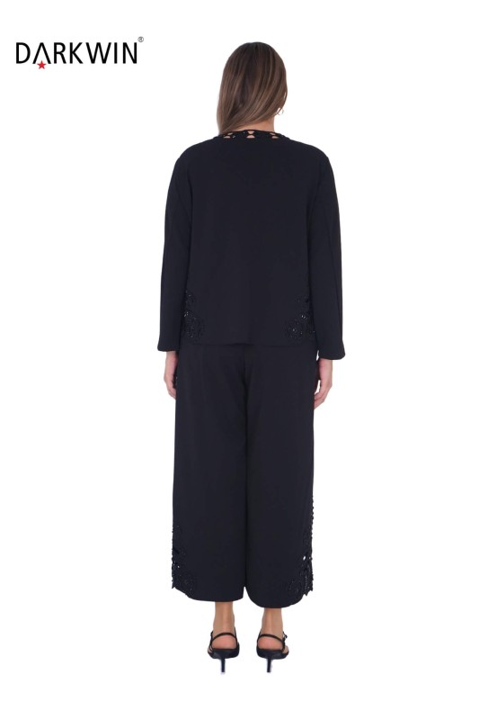 P9236 DARKWIN BLUZ-PANTOLON SIYAH - 3