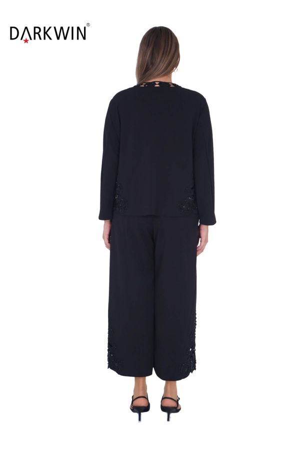 P9236 DARKWIN BLUZ-PANTOLON SIYAH - 3
