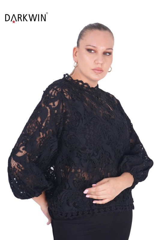 P9268 DARKWIN BLUZ SIYAH - Thumbnail