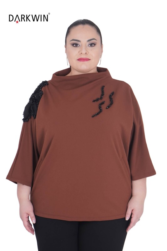 DARKWIN - P9279 DARKWIN BLUZ KAHVE DARKWIN - P9279 DARKWIN BLUZ KAHVE