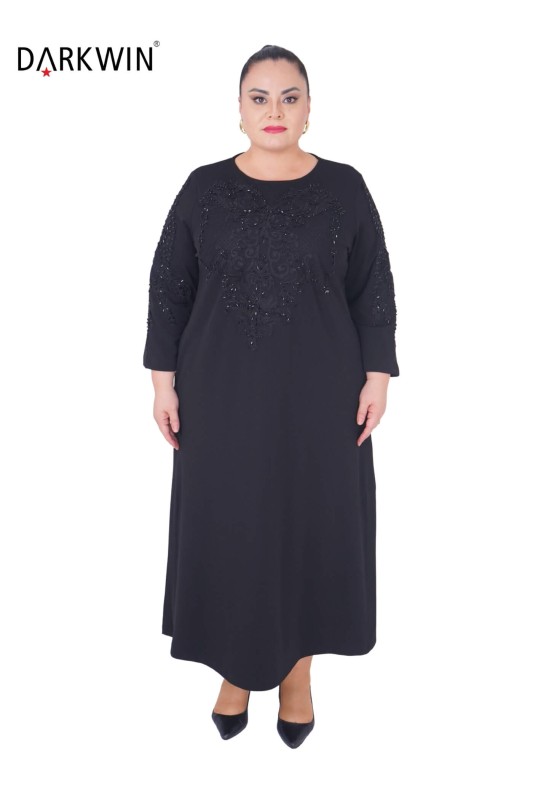 P9324 DARKWIN ELBİSE SIYAH - Darkwin