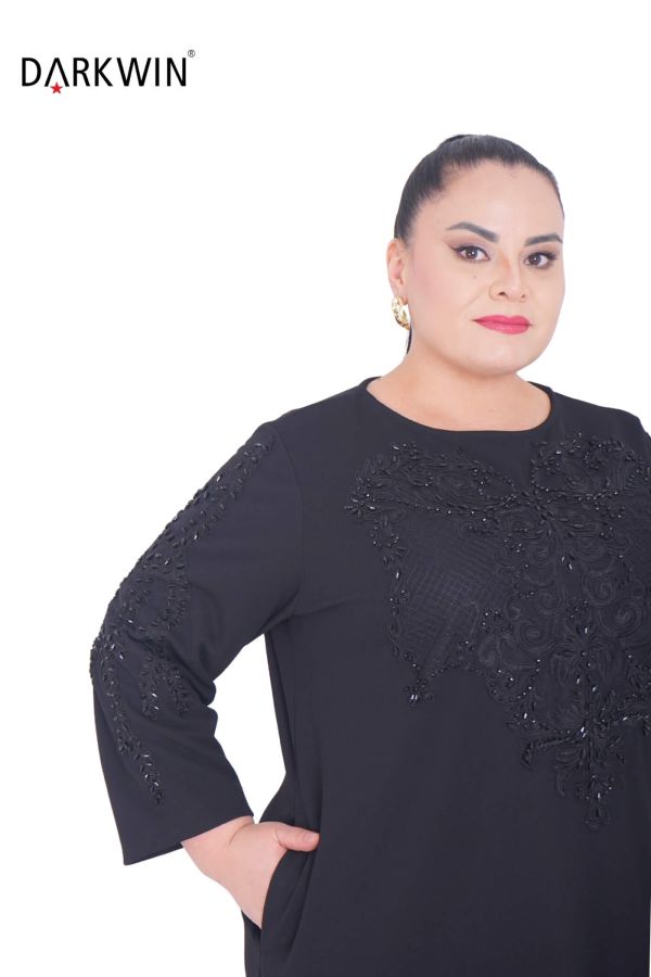 P9324 DARKWIN ELBİSE SIYAH - 4