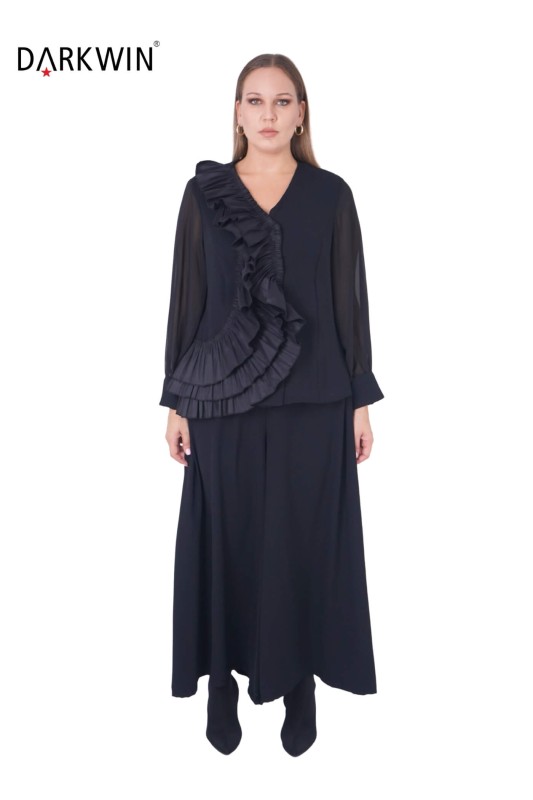 DARKWIN - P9335 DARKWIN BLUZ-ETEK SIYAH