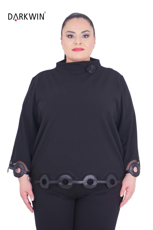 P9358 DARKWIN BLUZ SIYAH - DARKWIN