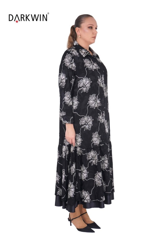 Darkwin - P9371 DARKWIN ELBİSE DESENLI (1)