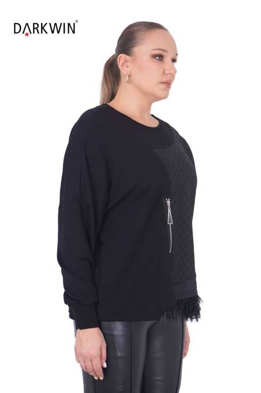 DARKWIN - P9373 DARKWIN BLUZ SIYAH (1) DARKWIN - P9373 DARKWIN BLUZ SIYAH (1)
