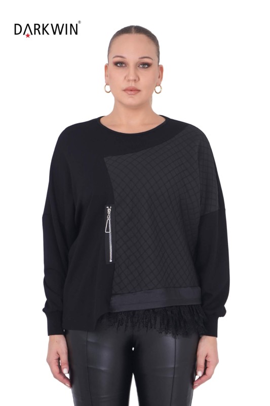 P9373 DARKWIN BLUZ SIYAH - Thumbnail