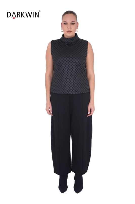 DARKWIN - P9378 DARKWIN BLUZ-PANTOLON SIYAH