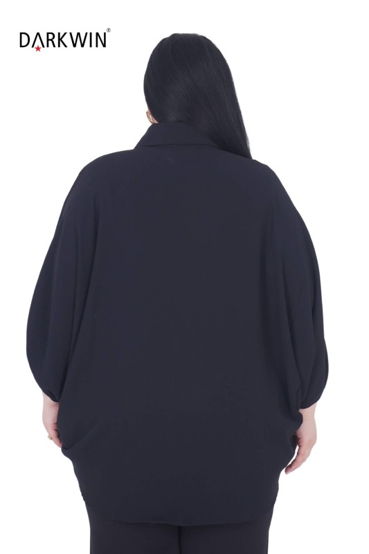 P9379 DARKWIN GÖMLEK SIYAH - Thumbnail