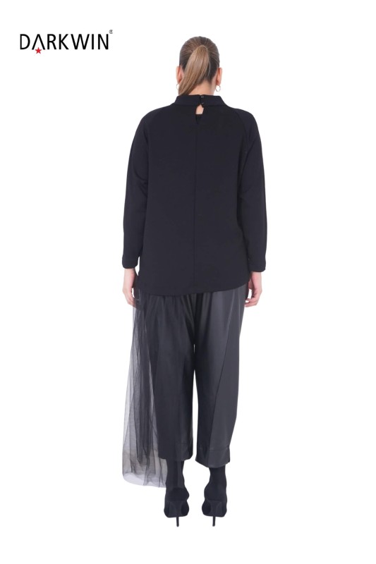 Darkwin - P9383 DARKWIN BLUZ-PANTOLON SIYAH (1)
