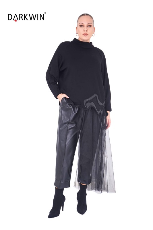 P9383 DARKWIN BLUZ-PANTOLON SIYAH - Thumbnail