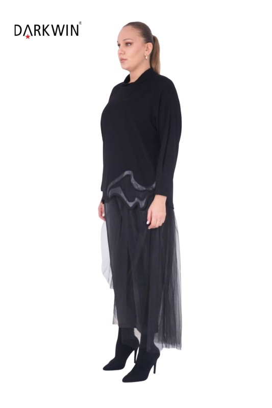 P9383 DARKWIN BLUZ-PANTOLON SIYAH - Thumbnail