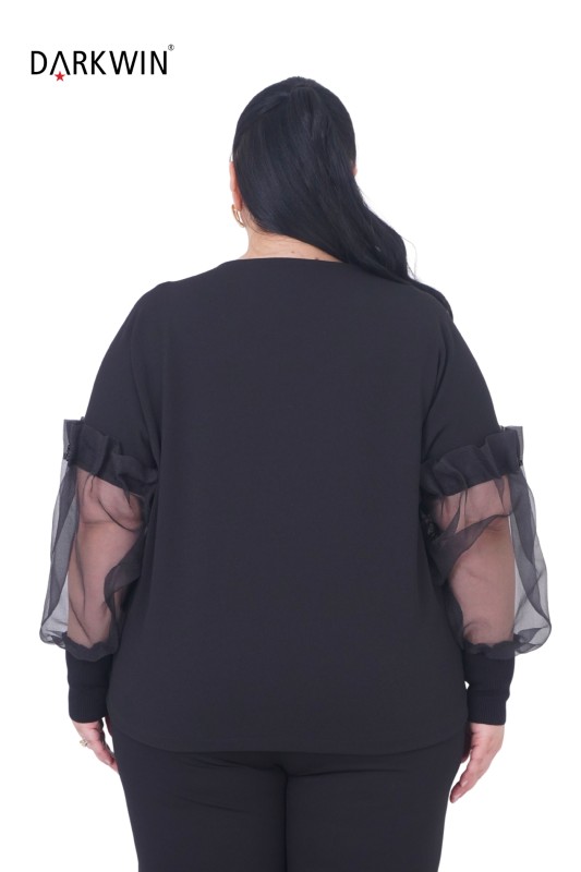 P9384 DARKWIN BLUZ SIYAH - Thumbnail