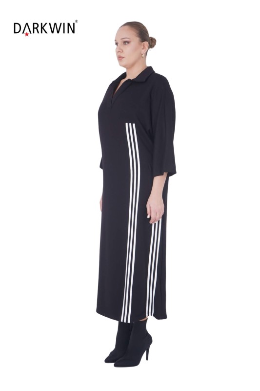 P9386 DARKWIN ELBİSE SIYAH - Thumbnail