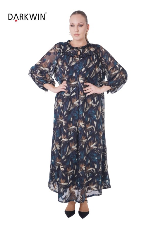 P9387 DARKWIN ELBİSE 2 Lİ DESENLI - Thumbnail