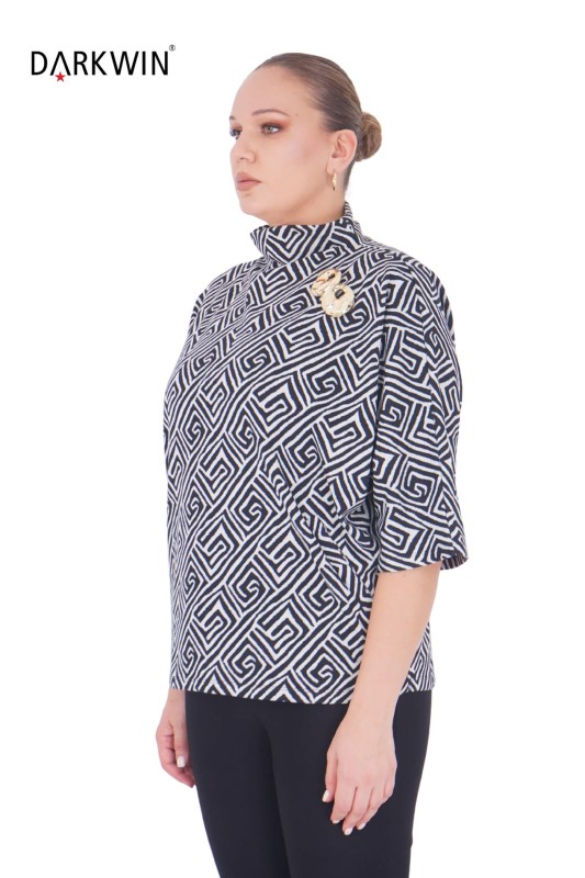 DARKWIN - P9388 DARKWIN BLUZ DESENLI (1)