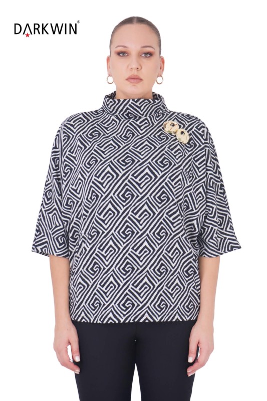 P9388 DARKWIN BLUZ DESENLI - Thumbnail