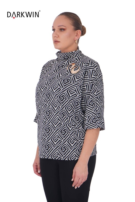 P9388 DARKWIN BLUZ DESENLI - Thumbnail