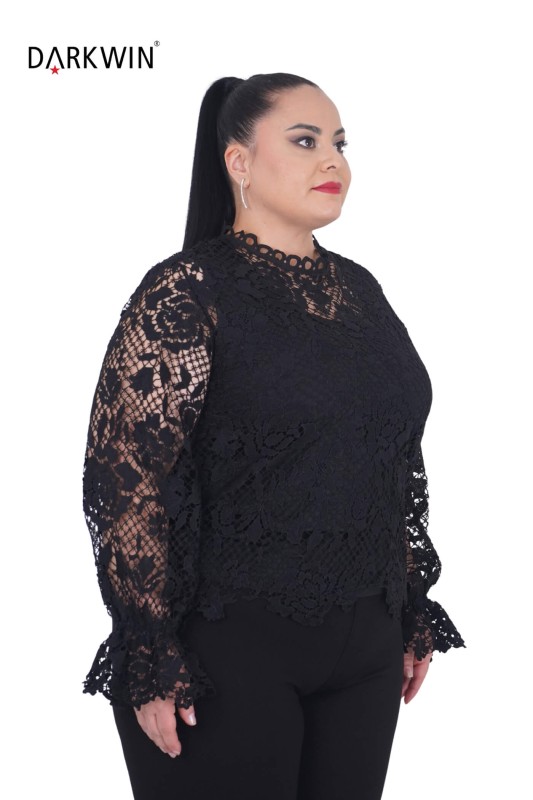 DARKWIN - P9391 DARKWIN BLUZ 2 Lİ SIYAH (1)