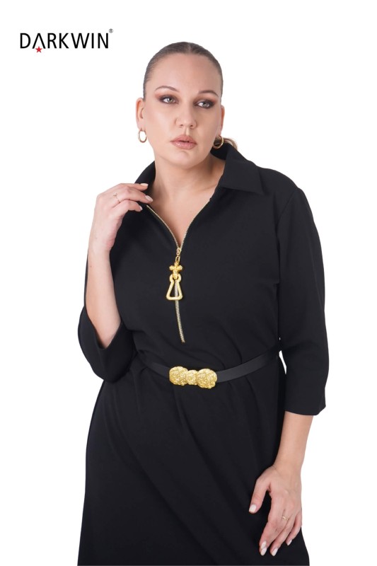 P9392 DARKWIN ELBİSE SIYAH - Thumbnail