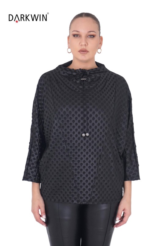 DARKWIN - P9394 DARKWIN BLUZ SIYAH (1)