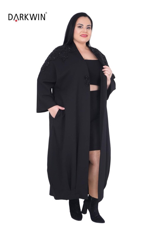 P9396 DARKWIN ELBİSE SIYAH - Thumbnail