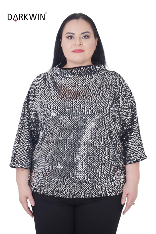 P9401 DARKWIN BLUZ GUMUS - Thumbnail