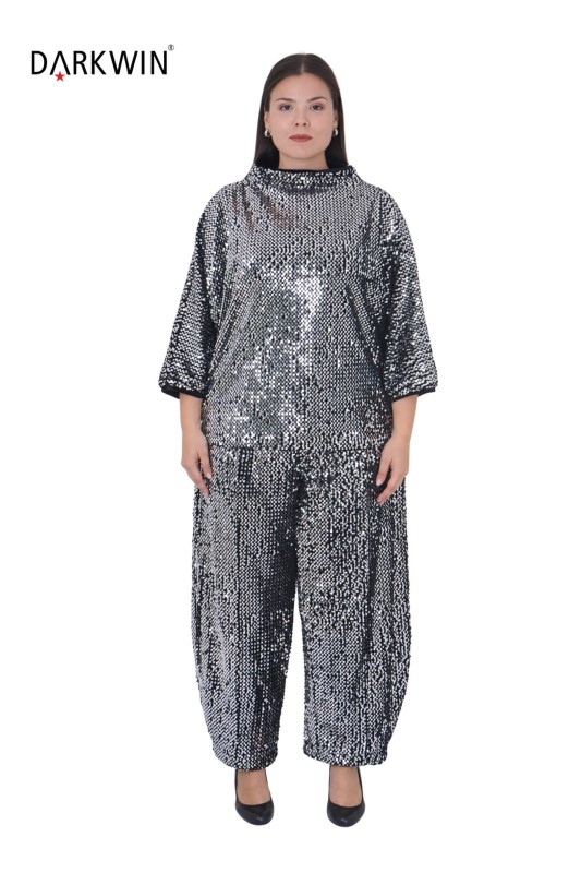 DARKWIN - P9402 DARKWIN BLUZ-PANTOLON GUMUS