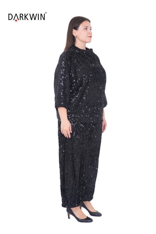 DARKWIN - P9402 DARKWIN BLUZ-PANTOLON SIYAH (1)