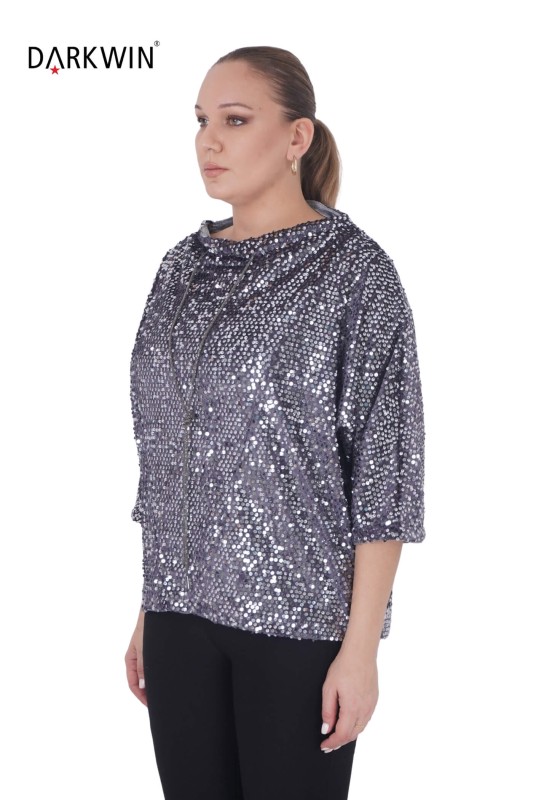 DARKWIN - P9403 DARKWIN BLUZ GUMUS (1)