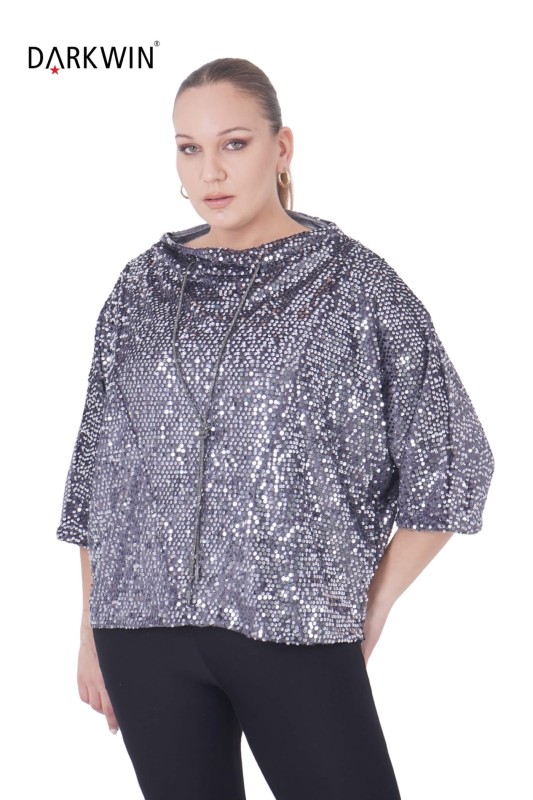 P9403 DARKWIN BLUZ GUMUS - Thumbnail