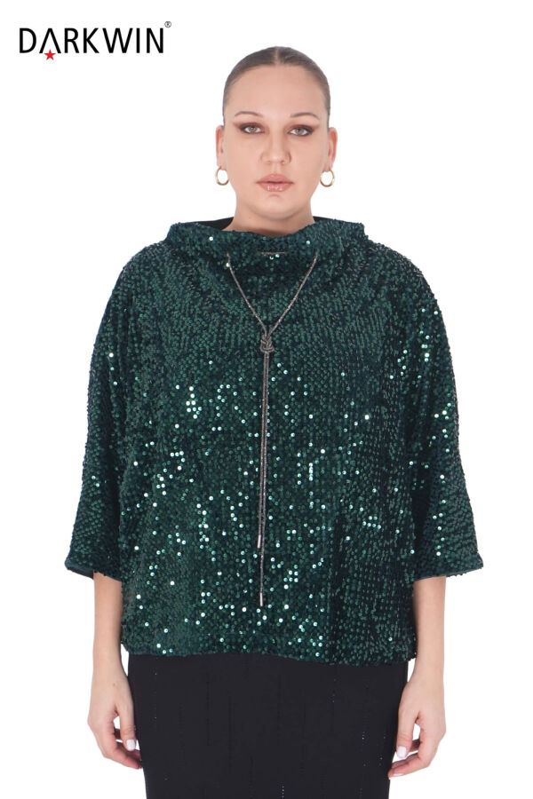 P9403 DARKWIN BLUZ ZUMRUT - 1