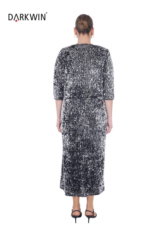 P9411 DARKWIN ELBİSE GUMUS - Thumbnail