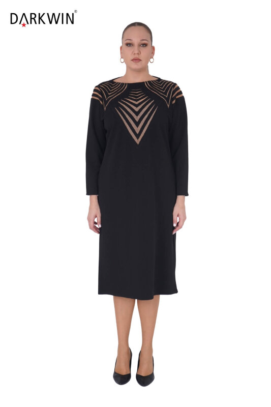 P9417 DARKWIN ELBİSE SIYAH - DARKWIN