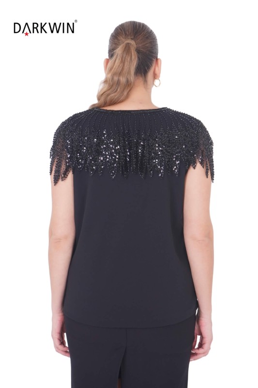 P9418 DARKWIN BLUZ SIYAH - Thumbnail