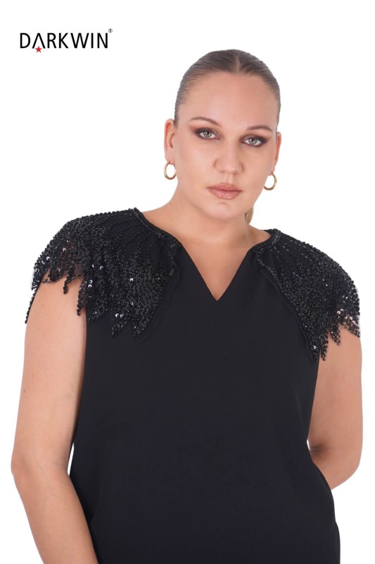 P9418 DARKWIN BLUZ SIYAH - Thumbnail