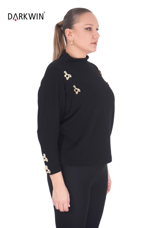 P9419 DARKWIN BLUZ SIYAH - Thumbnail