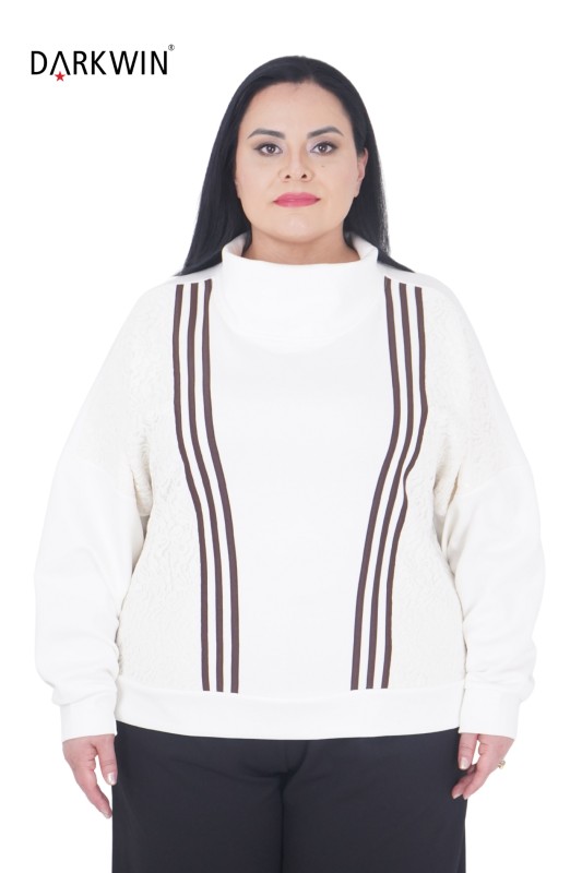 DARKWIN - P9421 DARKWIN BLUZ EKRU (1)