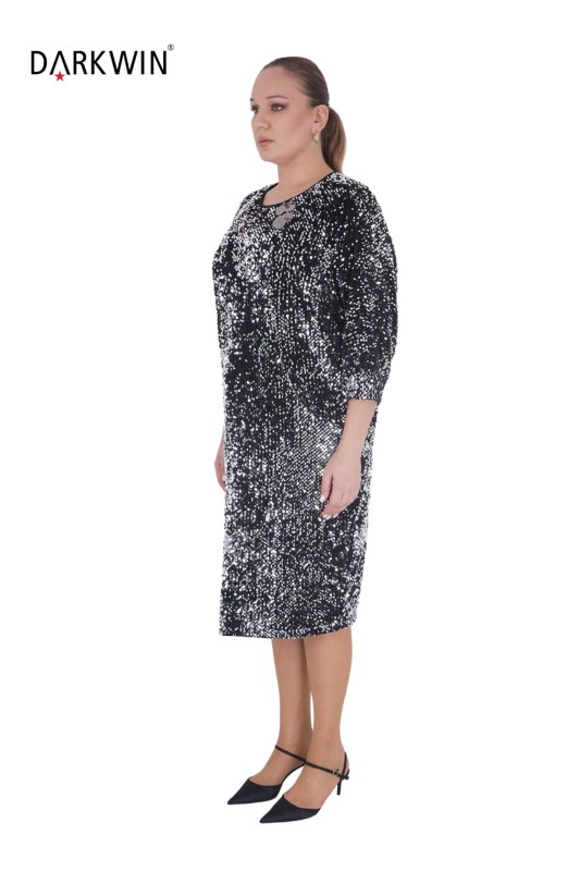 P9431 DARKWIN ELBİSE GUMUS - DARKWIN (1)