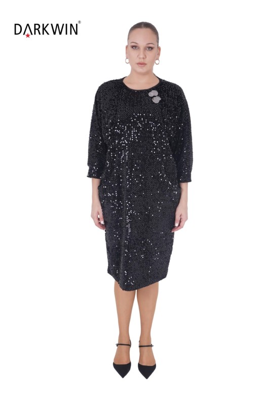 P9431 DARKWIN ELBİSE SIYAH - DARKWIN
