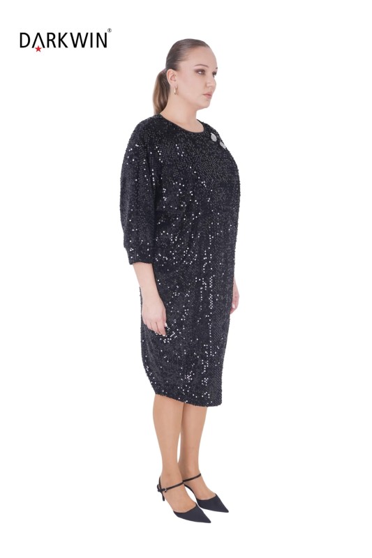DARKWIN - P9431 DARKWIN ELBİSE SIYAH (1)