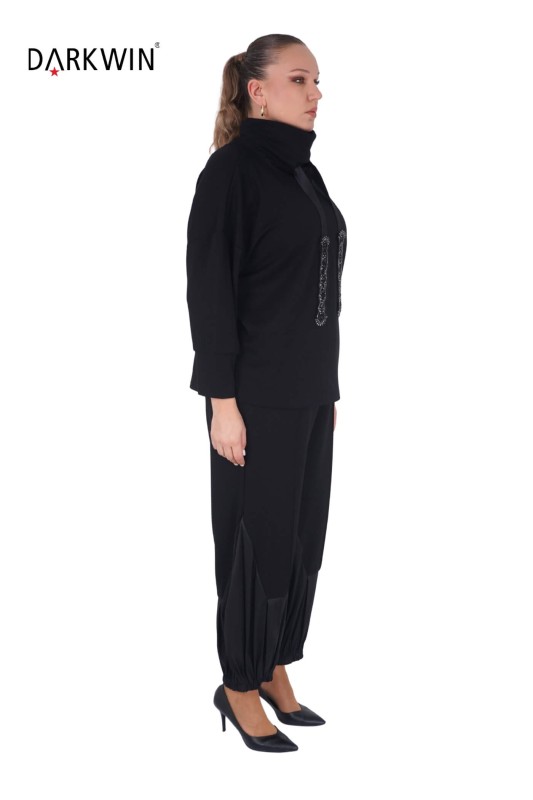 Darkwin - P9432 DARKWIN BLUZ-PANTOLON SIYAH (1)