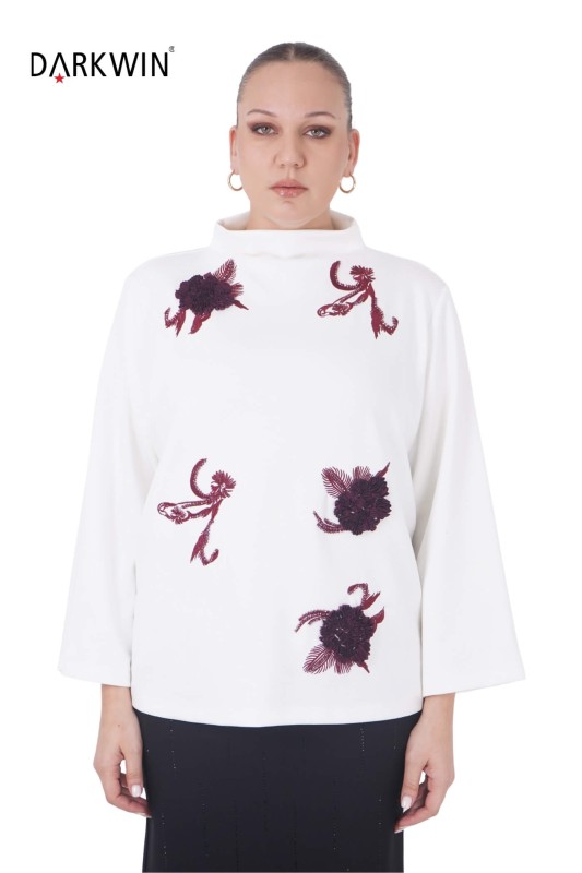 DARKWIN - P9433 DARKWIN BLUZ EKRU (1)