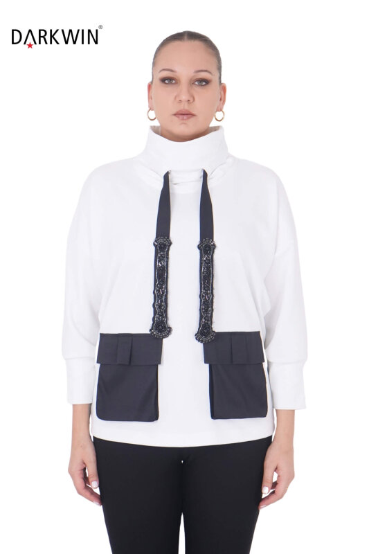 P9436 DARKWIN BLUZ EKRU - DARKWIN