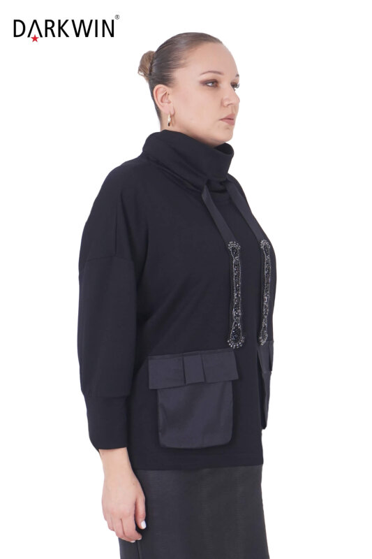 P9436 DARKWIN BLUZ SIYAH - DARKWIN (1)