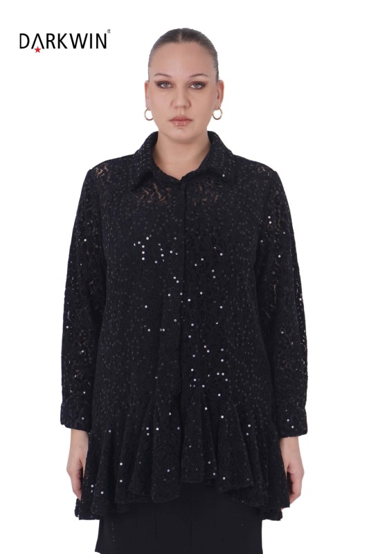 P9437 DARKWIN GÖMLEK SIYAH - DARKWIN