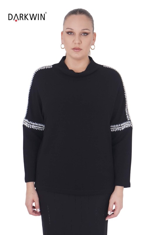 P9439 DARKWIN BLUZ SIYAH - Thumbnail