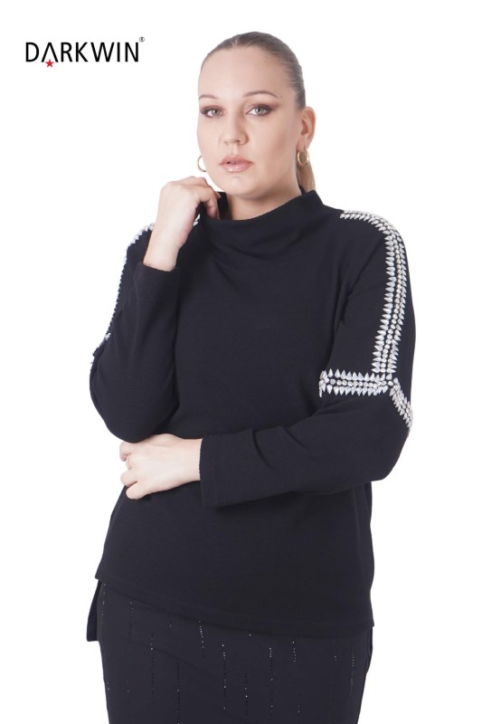 P9439 DARKWIN BLUZ SIYAH - Thumbnail