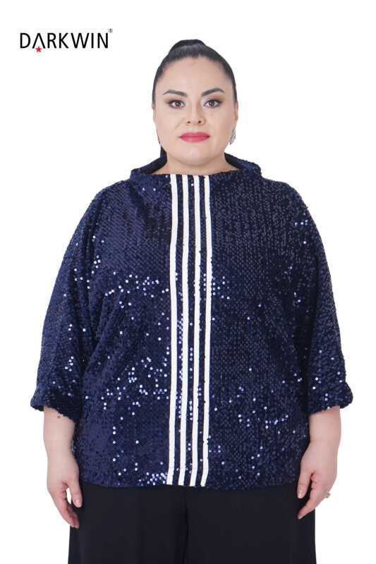 P9442 DARKWIN BLUZ LACIVERT - DARKWIN